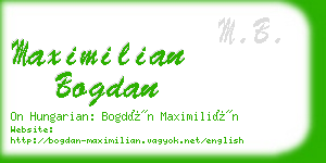 maximilian bogdan business card